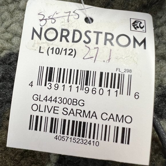 Treasure & Bond Kids' Fleece Pullover Sweatshirt Olive Sarma Camo L (10/12) NWT - Picture 4 of 6